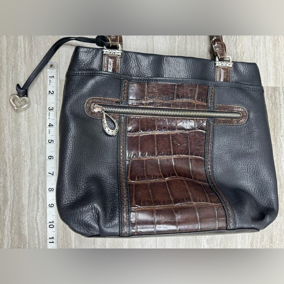 Brighton Mock Croc Braided Strap Shoulder Bag - Picture 4 of 11